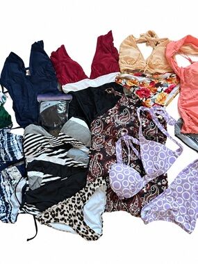 Lot of bikinis-tankinis-one piece swimsuits